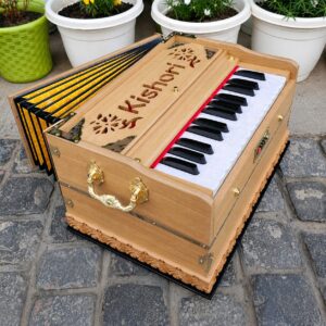 Kishori Divine Natural Matt Color 27-Key Mini Standing Harmonium