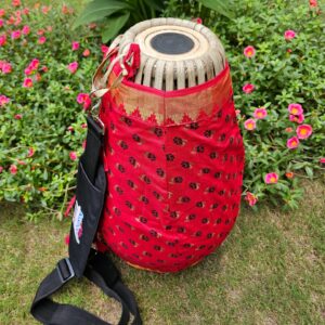 Kishori Red Color Printed Mridanga Half Cover offers excellent dust protection.